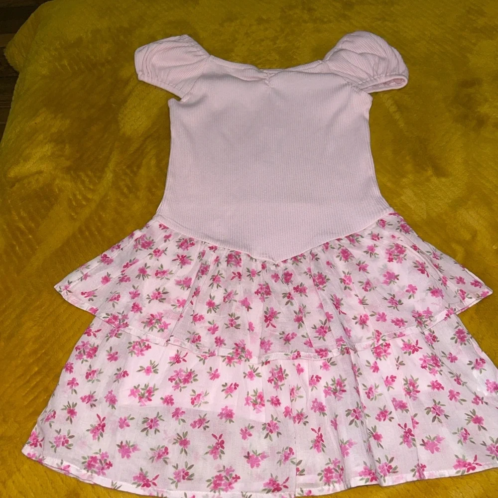 The Children's Place Light Pink Floral Tiered Dress - Picture 2 of 2